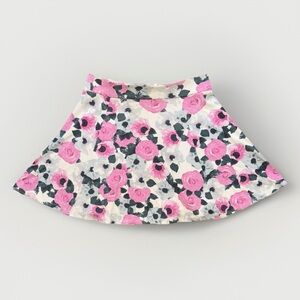 H&M Divided Pink Floral Skater Mini Skirt Y2K Cottagecore Small